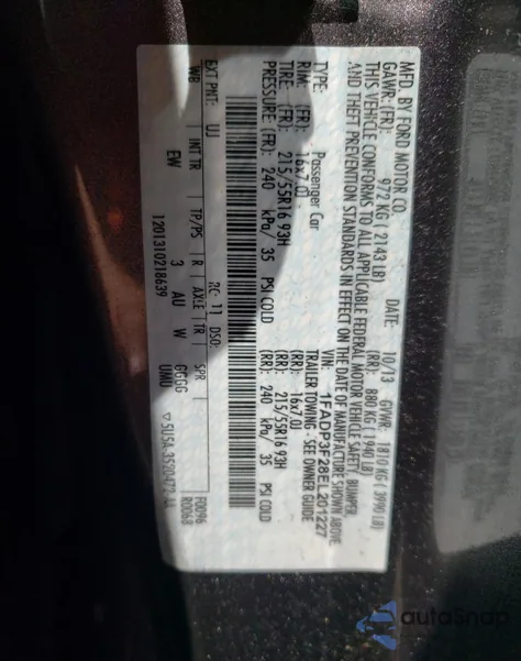 2014 Ford Focus Se z USA, uszkodzony, nr VIN 1FADP3F28EL201227